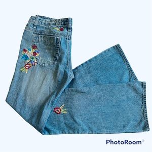 JOES Boho chic Floral Embroidered Denim Jeans Size 30